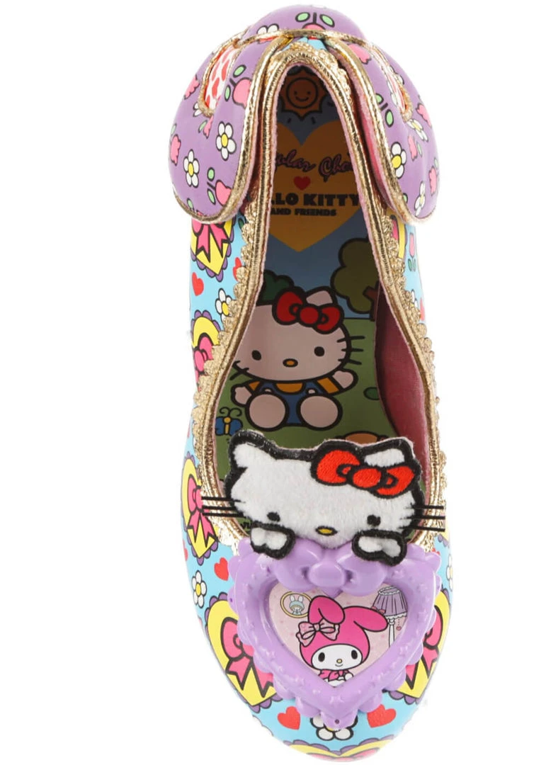 Irregular Choice X Hello Kitty Star Of The Show Heels Purple Blue New In