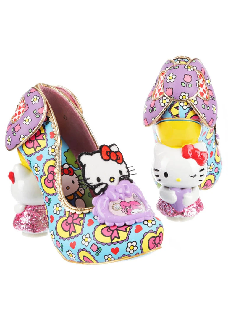 Irregular Choice X Hello Kitty Star Of The Show Heels Purple Blue New In