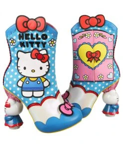 Irregular Choice X Hello Kitty Playing Dress Up Boots Blue New In