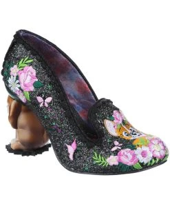 Irregular Choice Bougainvillea Dog Pumps Black