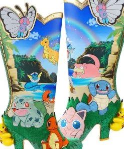 Irregular Choice Pokémon Pokemon Beach Day Boots Blue New In