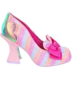 New In Irregular Choice Fleur De Lis 70's Pumps Pink