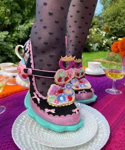 Irregular Choice Afternoon Treat Teapot Pumps Black
