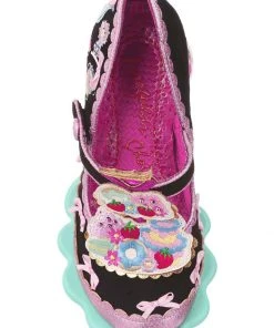 Irregular Choice Afternoon Treat Teapot Pumps Black