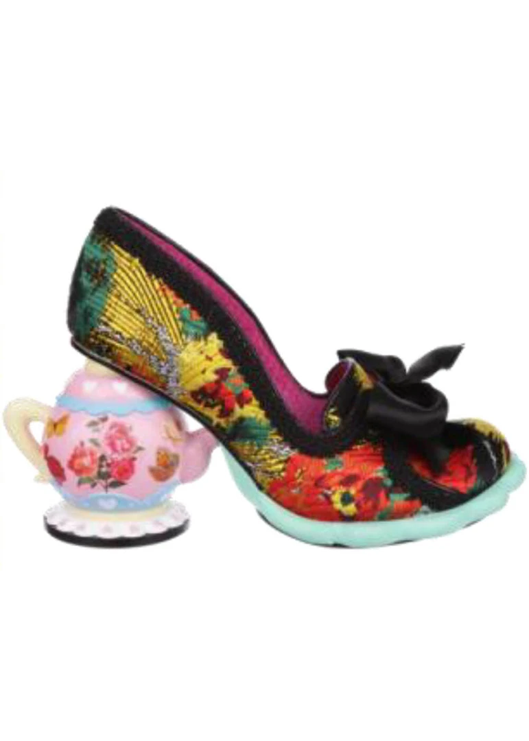 Irregular Choice Elevenses Teapot Pumps In Black New In