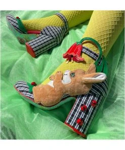 New In Irregular Choice Good Seed Ladybug Bunny Pumps Black