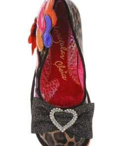 Irregular Choice Balloons And Cake 60's Platform Pumps In Leopard