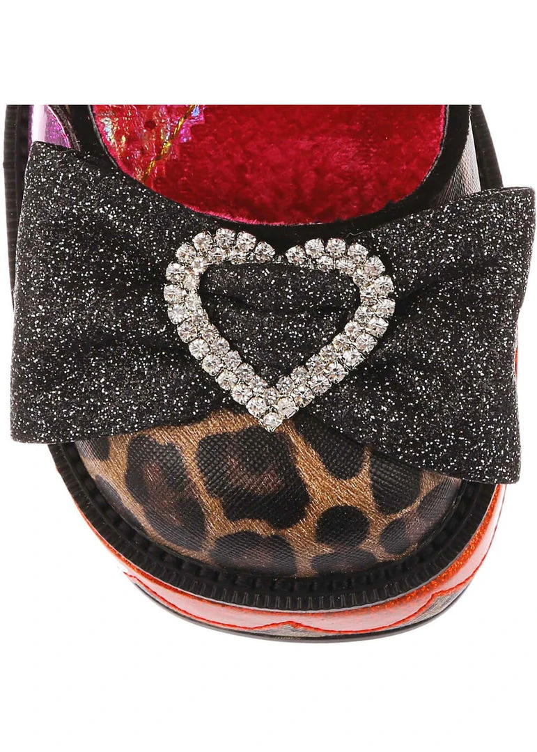 Irregular Choice Balloons And Cake 60's Platform Pumps In Leopard