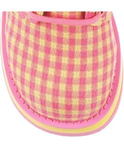 Irregular Choice Groovy Dancing 60's Platform Pumps Pink Yellow