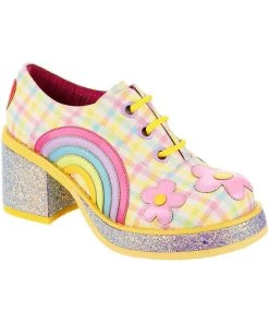 Irregular Choice Rainbows And Love 60's Platform Pumps Pastels