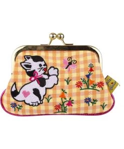 Irregular Choice Kitten Cute Cat Clip Purse Yellow
