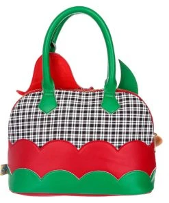 New In Irregular Choice Garden Unwind Bunny Bag Red Green