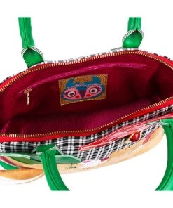 New In Irregular Choice Garden Unwind Bunny Bag Red Green