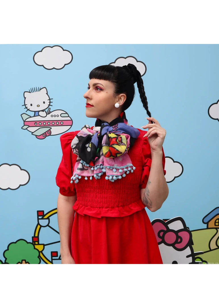 New In Irregular Choice X Hello Kitty Scarf Pink
