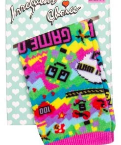 Irregular Choice Gaming Socks Green Yellow New In