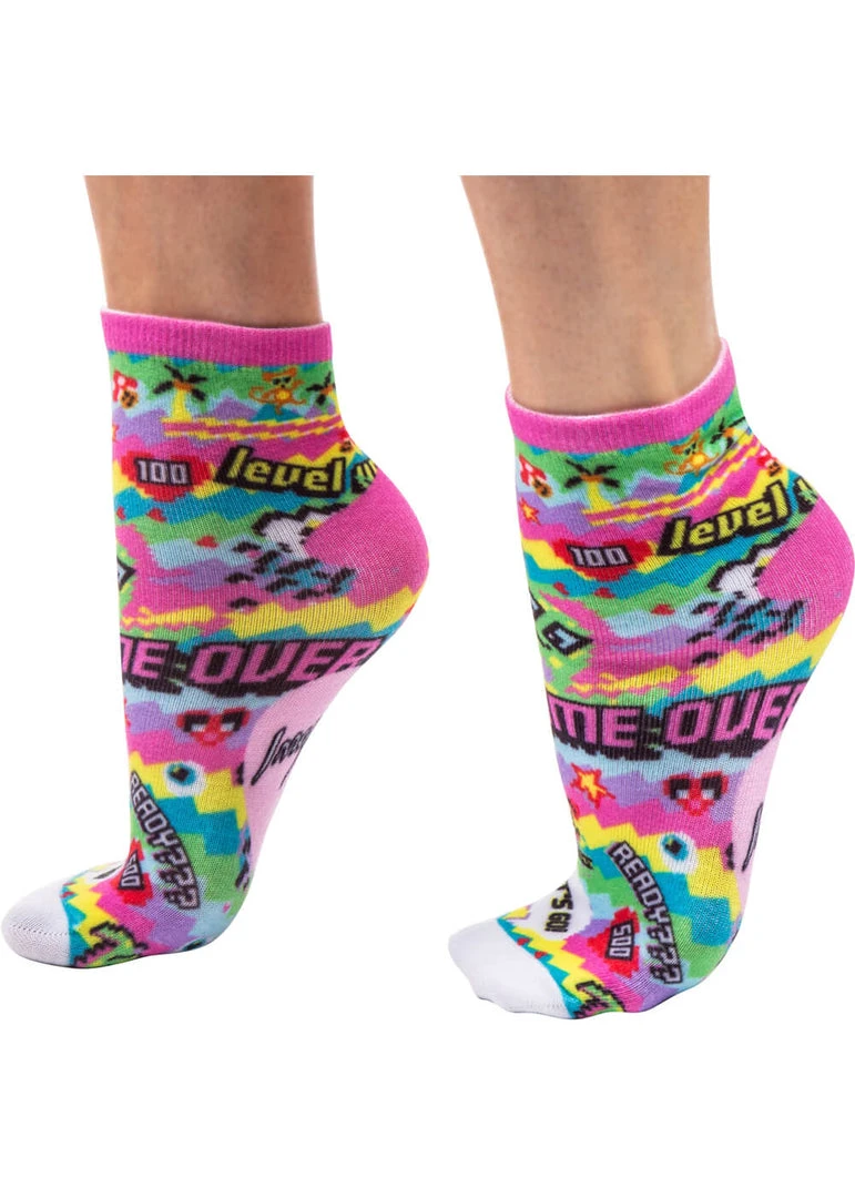 Irregular Choice Gaming Socks Green Yellow New In