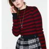 Jawbreaker Menace Stripe Sweater Red Black