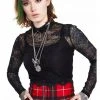 Jaw Breaker New In Jawbreaker Spiderweb Lace 80's Top Black