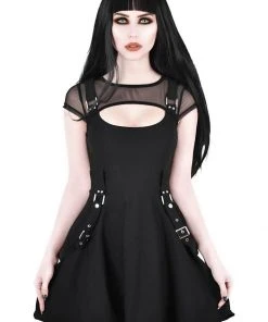 New In Killstar Kounter Kulture Skater Dress Black