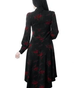 Killstar Pandora Rose Shirt 70's Dress Black New In