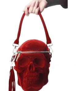 New In Killstar Grave Digger Skull Bag Blood Red