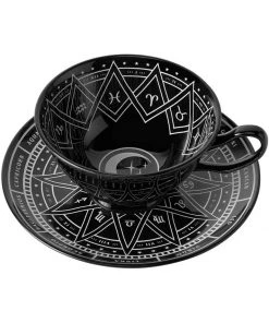 Killstar Zodiac Cup & Saucer Black New In
