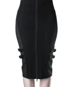 New In Killstar Decibel 80's Pencil Skirt Black