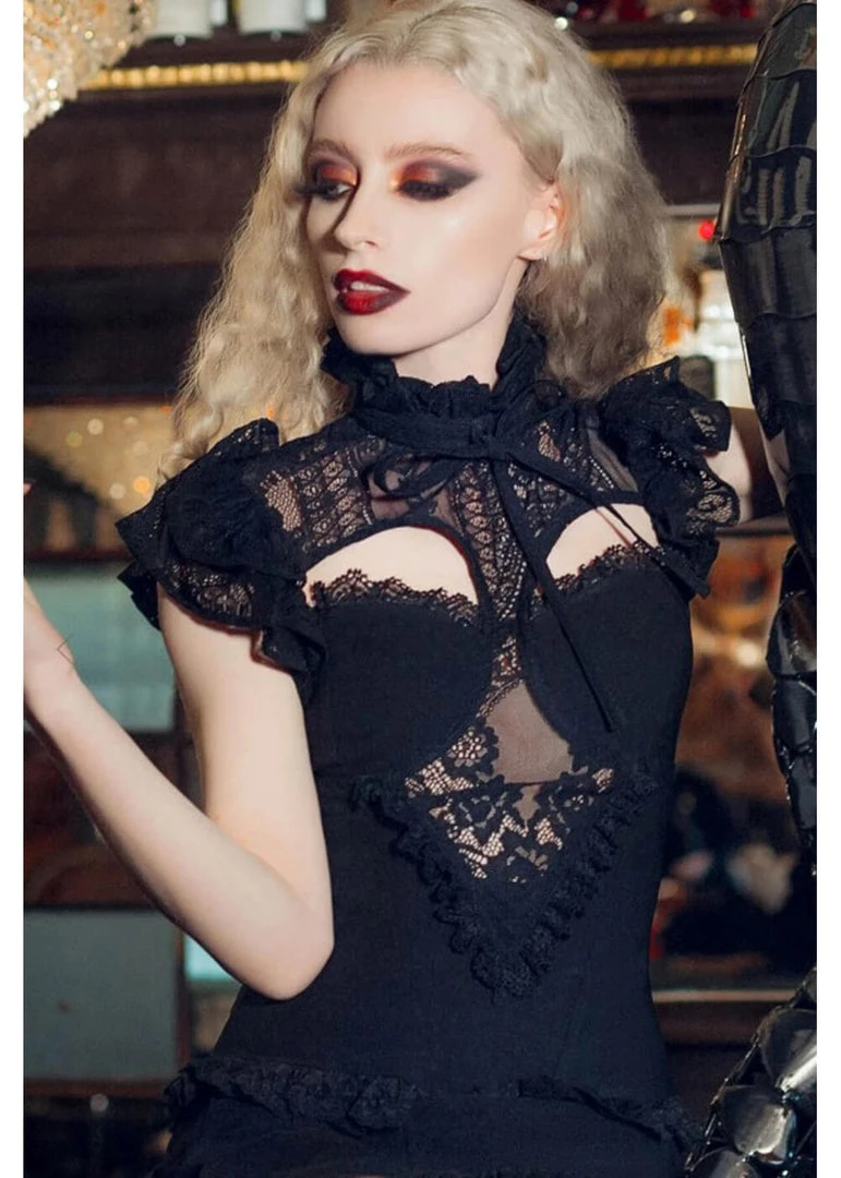 New In Killstar Avalyn 40's Top Zwart