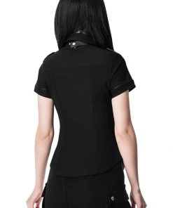 New In Killstar Squadron 80's Blouse Black