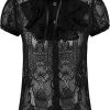 Killstar Liana Ruffle Lace 40's Blouse Black New In