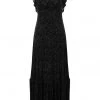 Killstar Eloise Burnout Velvet Maxi Dress Black New In