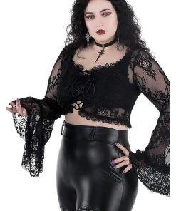 Killstar Verena Lace Maiden Top Black New In