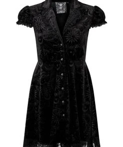 New In Killstar Marceline Velvet 60's Dress Black