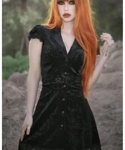 New In Killstar Marceline Velvet 60's Dress Black