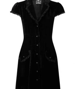 Killstar Maribella Velvet 60's Dress Black New In