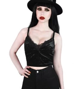 Killstar Melania Velvet Top Black New In