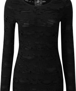 Killstar Night Shadows Distressed Top Black New In