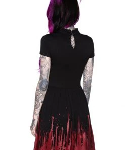 Killstar Bloodthirsty Skater Dress Black New In