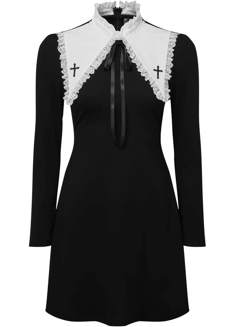 New In Killstar Zanthy Cross Lolita Dress Black