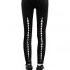 Killstar Bite Me Velvet Leggings Black
