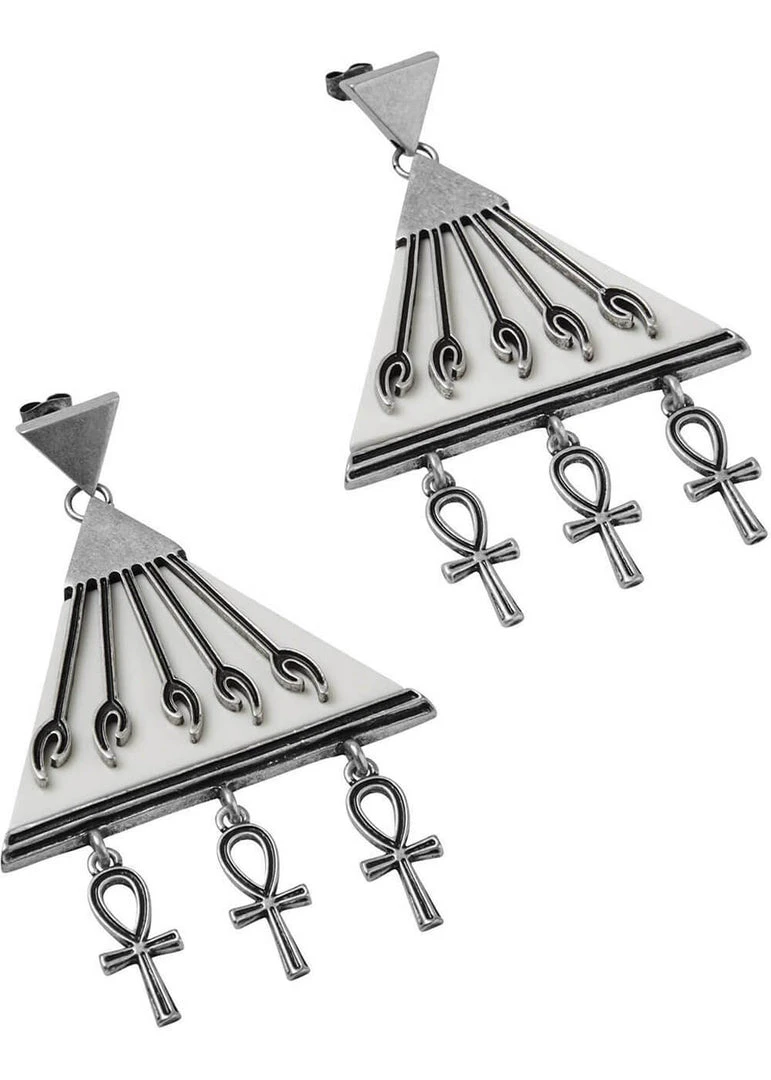 New In Killstar Heaven Sent Ankh Earrings Silver