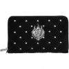 Killstar Unsacred Heart Skull Velvet Wallet Black