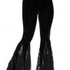 New In Killstar Night Stalker Velvet 70's Flared Trousers Black