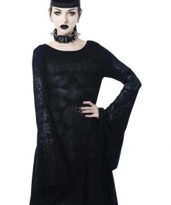 New In Killstar Stay Weird Trapeze Dress Black