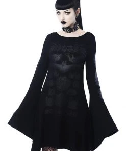 New In Killstar Stay Weird Trapeze Dress Black