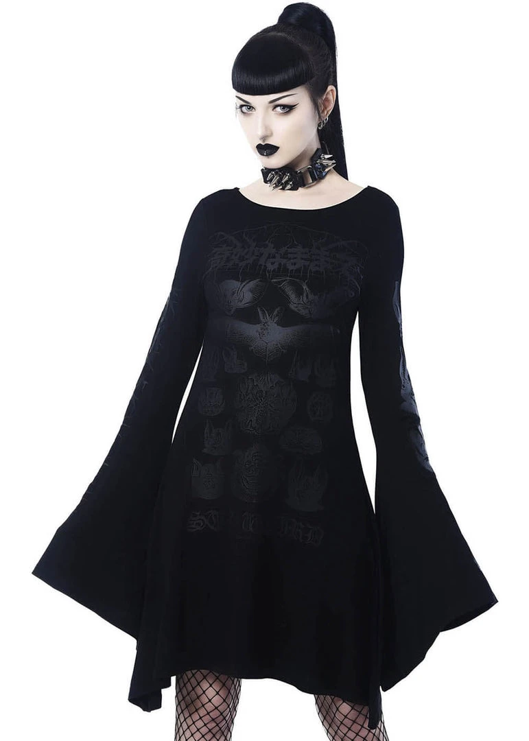 New In Killstar Stay Weird Trapeze Dress Black