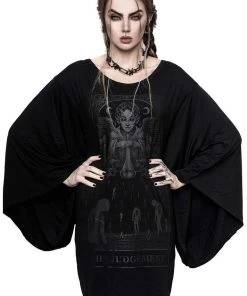 Killstar Judgement Kimono Tunic T-Shirt Black
