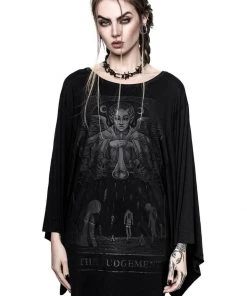 Killstar Judgement Kimono Tunic T-Shirt Black