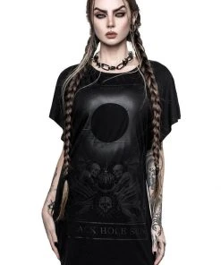 Killstar Black Sun Tunic T-Shirt Dress Black New In
