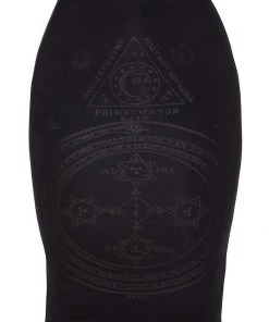 Killstar Unholy Sabbath Echo Pencil Skirt Black New In
